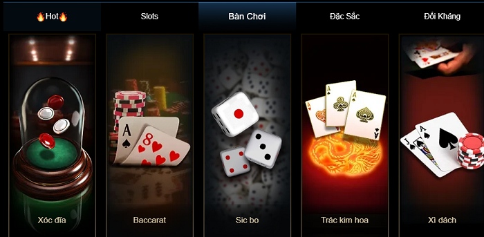 Các trò chơi casino online có tại nhà cái Baccarat uy tín